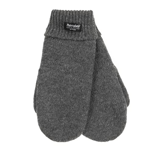 EEM manoplas de invierno para mujer, 100% lana suave, forro térmico Thinsulate, antracita L/XL