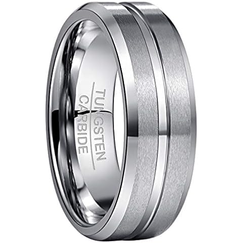 NUNCAD Tungsten Carbide Men's Wedding Ring Cover