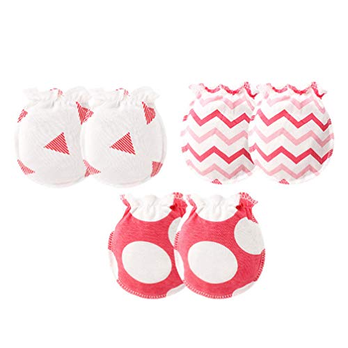 Luvas anti-arranhões para bebês da Besportble, 6 peças, proteção para recém-nascidos, luvas de algod