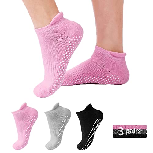 Image of Culeotah Pilates Socks for Women Yoga Non Slip Hospital Socks with Grippers for Women Grippy Sticky Socks