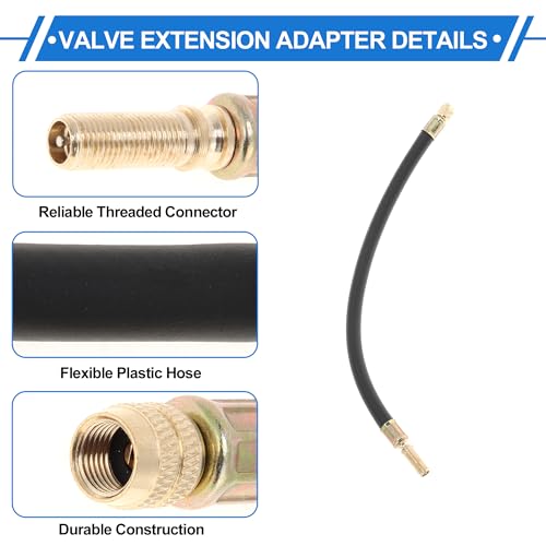 Image of Motoforti 1set 90 Degree Copper Tire Valve Extension with Durable Plastic 300mm Tyre Valve Inflation Adapter for Car Motorcycle RV Truck Bike