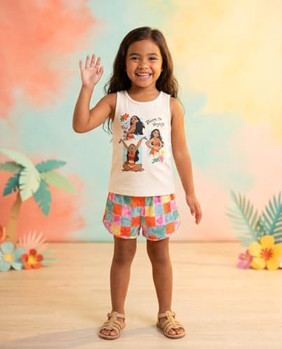 Image of Disney Girls T-Shirt and Mesh Shorts Outfit Set Toddler to Big Kid Sizes (2T - 14-16)