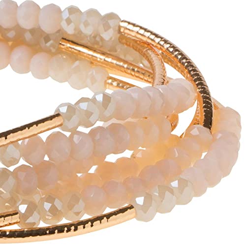 Scout Curated Wears - Women's Scout Wrap Bracelet & Necklace - Ivory Combo/Gold3