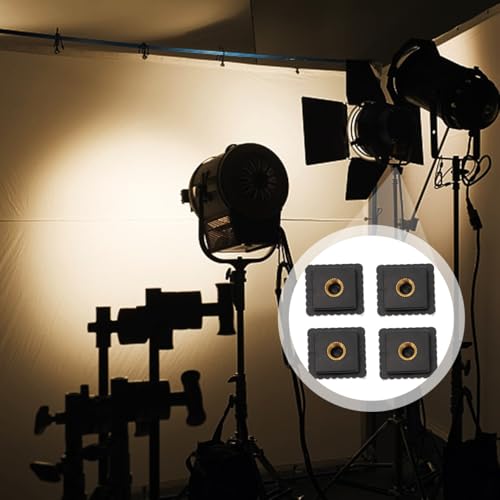 Adaptador de zapata para flash con tornillo de 1/4 que estabiliza focos LED en fotografía 4