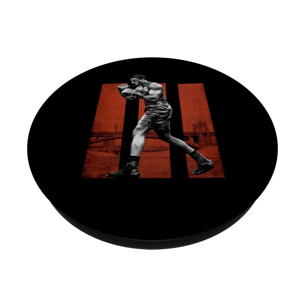 Adonis Creed pose faced left on III red PopSockets Adhesive PopGrip, Black - Image 2