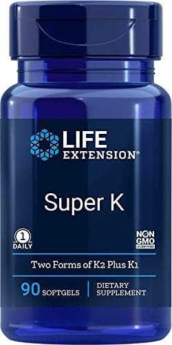 Life Extension Super K with Advanced K2 Complex Softgels,90 Count