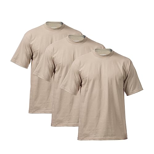 Image of Pro Club Men's 3-Pack Heavyweight Cotton Short Sleeve Crew Neck T-Shirt