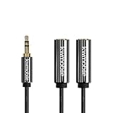 2 mejor que 1: Este cable divisor pasa el audio de 1 dispositivo a 2 salidas. Comparte música, videos o juegos con tus amigos desde un solo aparato a dos auriculares.