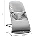 BabyBjörn Bouncer Bliss, Light Gray, 3D Jersey | 2-in-1 Adjustable Baby Bouncer Seat and Toddler Chair, Newborn to Toddler (8-29 lbs), 4 positions, Lightweight & Portable