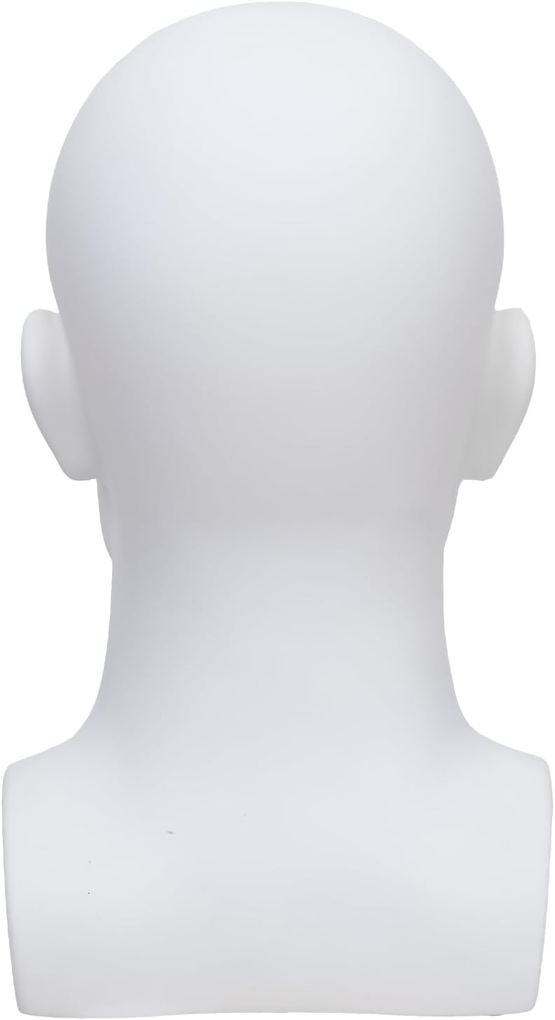 Mannequin Head Male Professional Cosmetology Manikin Head for Display Headset, Headphone, Game Console, Hats, Wigs Jewellery（L90-YB）
