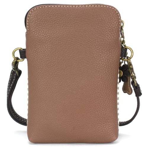 Image of CHALA Dog Collection Cell Phone Crossbody Purse-Women PU Leather /Canvas Multicolor Handbag with Adjustable Strap