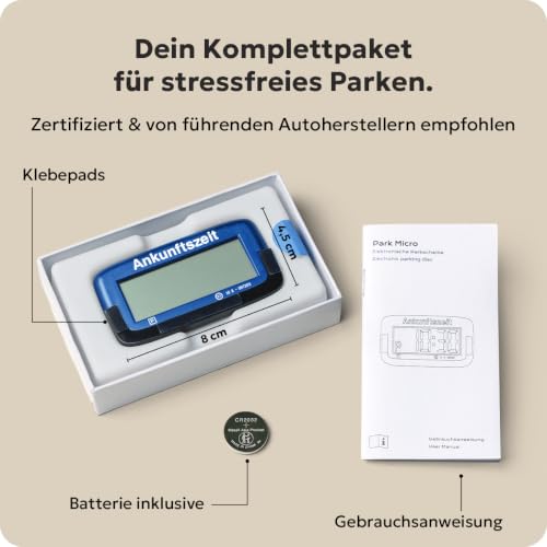 Needit Park Micro elektronische Parkscheibe I Nur 9,4 mm dünn – Ansicht 7