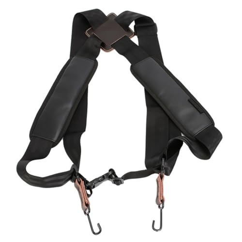 VOANZO Correa de Hombro para Tambor Africano con Acolchado Grueso y Suave, Correa Ajustable para Mochila de Tambor de percusión de 5 cm de Ancho, Material de poliéster Negro con diseño Transpirable