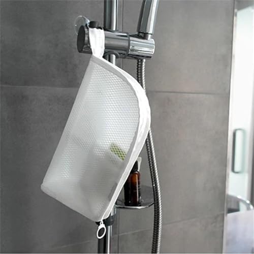 Standing Toiletry Bag - Portable Foldable with Hanging Hook, EVA Clear Waterproof for Travel, Home, Bathroom and Makeup, Lightweight Organizer (White, 2 Pcs) - 5