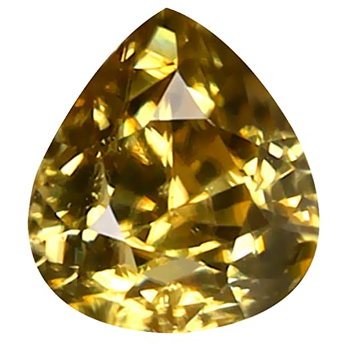 Zircon jaune naturel poire 1,87 ct évitez le synthétique avec cette vraie pierre