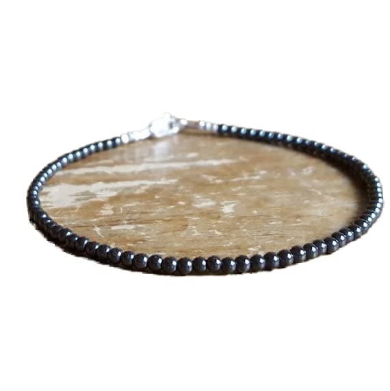 Bracelet hématite 3mm pour style stacking bohème ou urbain