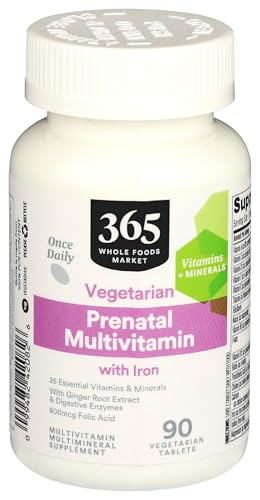 365 by Whole Foods Market, Prenatal Multivitamin with Iron, Vegetarian, 90 Count