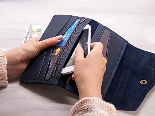 Personalized Leather Womens Wallet Birthday Gift for Her Engraved Large Leather Wallet Anniversary Gift for Wife Ladies Wallet Womens Gift Custom Women Wallets Handmade Genuine Leather Wallet3