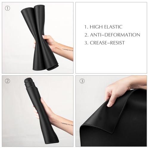 Image of JIALONG Large Gaming Mouse Pad, Extended Mousepad with Black Stitched Edges, XXL Desk Mat, Big Computer Keyboard Mat for Gaming and Office, 35.4 x 15.7 inches