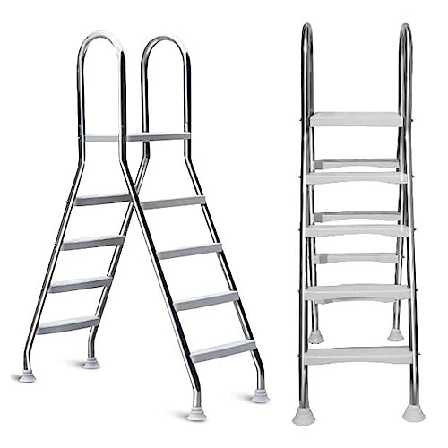 Escalera para piscina de acero inoxidable 4 peldaños miniatura 2