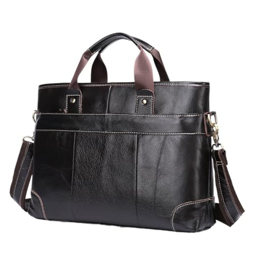 Men's Briefcase Genuine Leather Messenger Business Computer Handbag Office Workplace