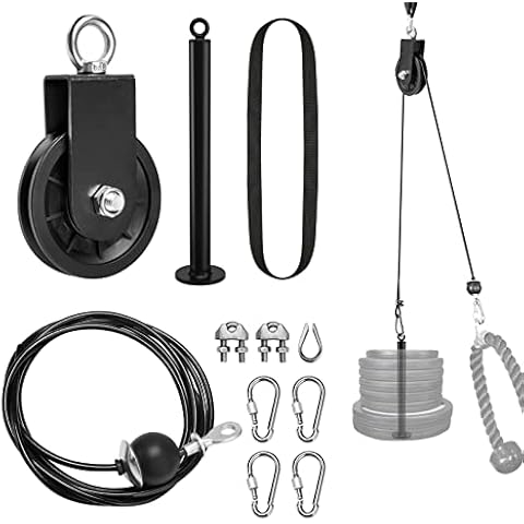 Eapele Fitness Pulley Cable System for Weight Lifting, LAT Pull Down, Weight Training, Biceps Curl, Triceps Pull Down, Row, Fly Cover