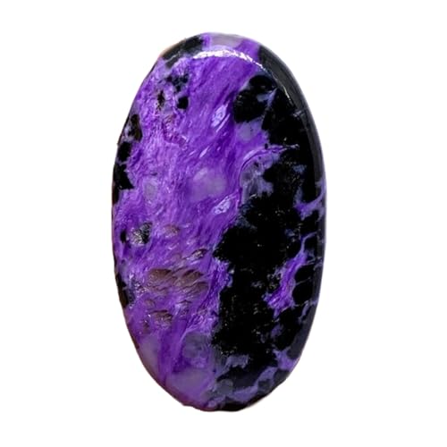 Charoite naturelle cabochon 50x28x5mm pour création bijoux pendentif diy