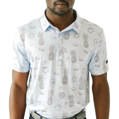 Yatta Golf Standout Performance Golf Polo Shirts – Men’s – Pina Colada – S #TOP13