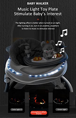 StarAndDaisy 360 Baby Walker 6-24 Months / 7 Level Height Adjustment Walker for Kids Boy and Girl with Intergrated RGB Lights, Switchable Food & Musical Toy Tray/Premium Baby Activity Walker (Image - 3)