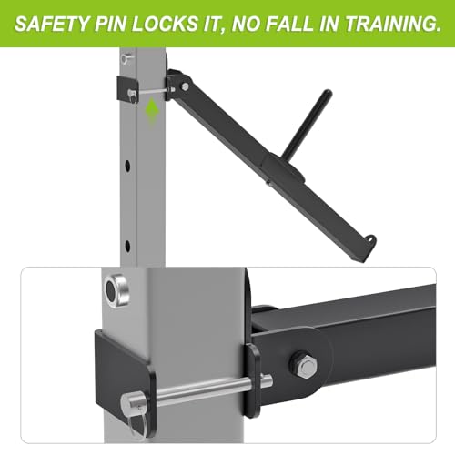 Image of Kipika Power Rack Attachment for 5 /8 inch & 1 inch Holes - Heavy Duty Home Gym Equipment for 2x2 or 3x3 Squat Rack, Adjustable and Easy to Install