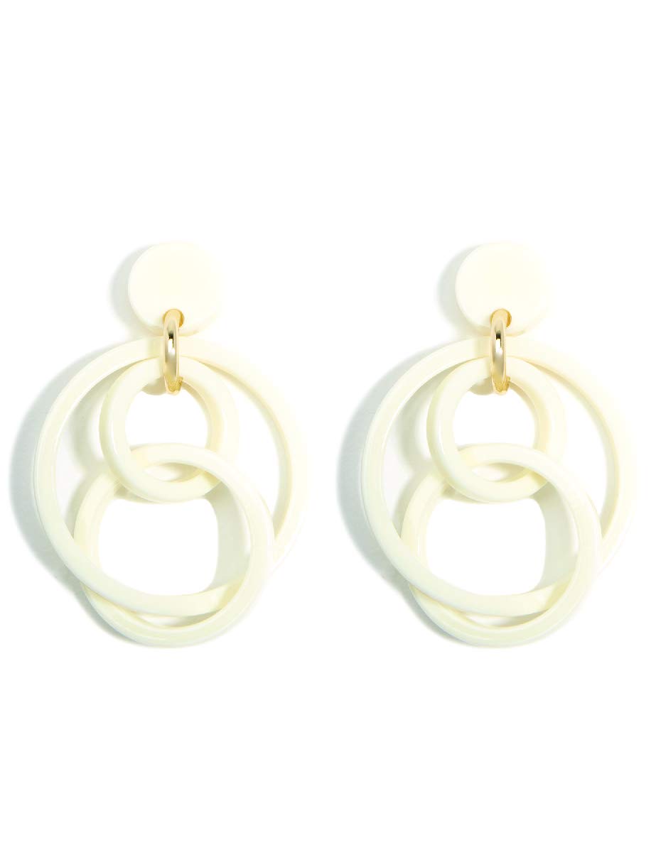 ZENZIILinked Resin Hoops Drop Earring