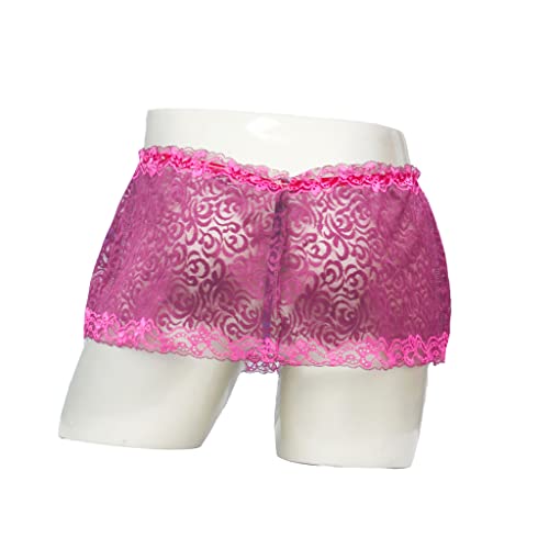 AGJGFM Mens Lace sissy pouch panties skirted thong bikini underwear3