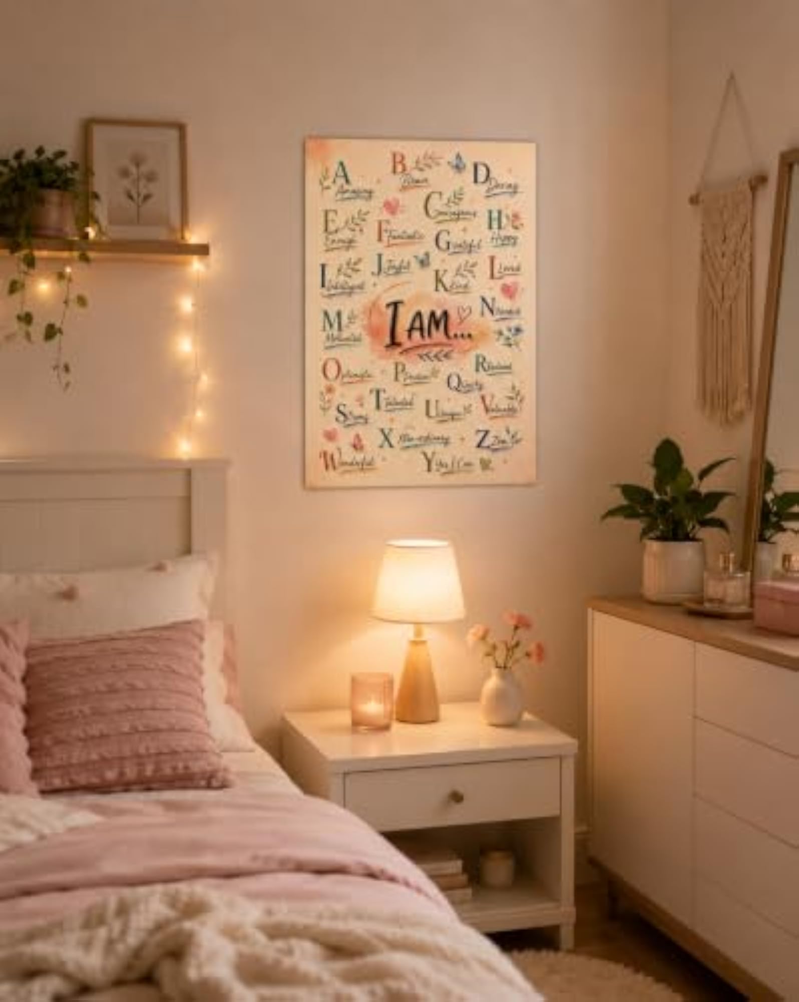 I Am Positive Affirmations Wall Poster Sticker