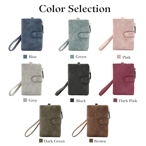 Custom Leather Coin Purse for Women, BUGMKCS Birth Flower with Name Ladies Wrist Wallet Small Tri-Fold Zipper Coin Purse with Wrist Strap Personalized Gift for Mom Mother's Day Birthday 7