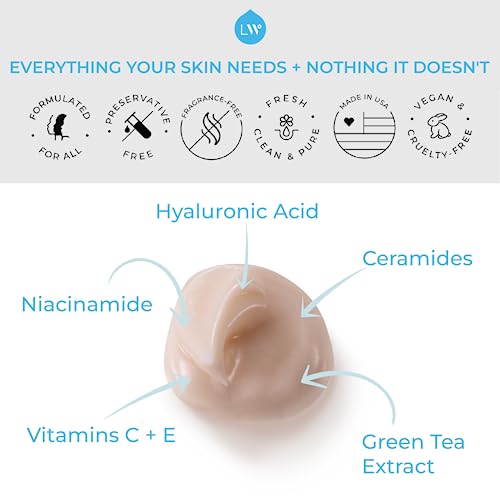 Lightwater Skin Daily Niacinamide Moisturizer (Fragrance Free) 28 Packs - Water Based Moisturizer For Face - Skin Barrier Repair And Fix - Hydrating Face Moisturizer - Premium Ingredients With Sustainable Packaging - Made In Usa #TOP3