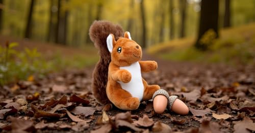 Zappi Co Eichhörnchen Kuscheltier (15 cm) – 100% recyceltes, umweltfreundliches Plüschtier – superweich & anschmiegsam – für Neugeborene, Babys & Kleinkinder