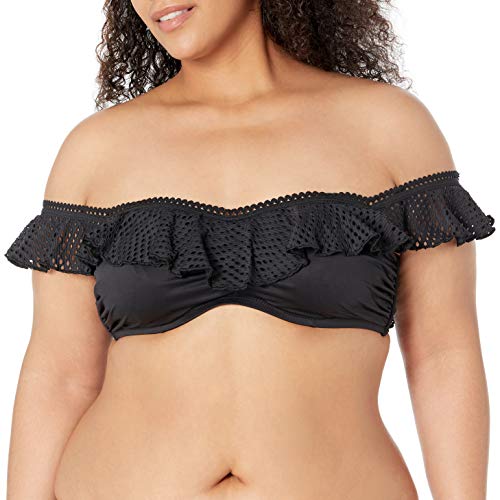Haut de maillot Marseille Fantasie Swim volanté manches bleu