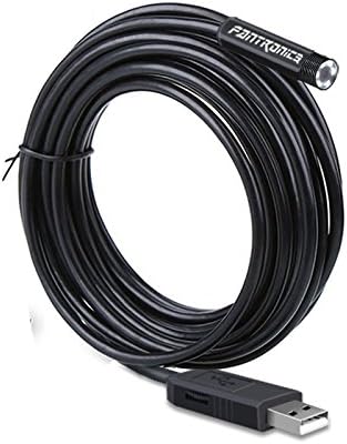 7mm Rigid USB Endoscope Waterproof Snake Microscope Borescope Flexible Inspection Camera with 6 LED and 5M Cable ¡­