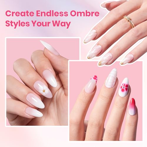 Beetles Blooming Gel, esmalte gel blanco y set de pinceles miniatura 7