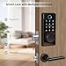 Smart Deadbolt Door Lock with Keypad, Fingerprint Door Lock, Keyless Entry Electronic Deadbolts, Auto Lock, App Control, Smart Locks for Front Door - Black