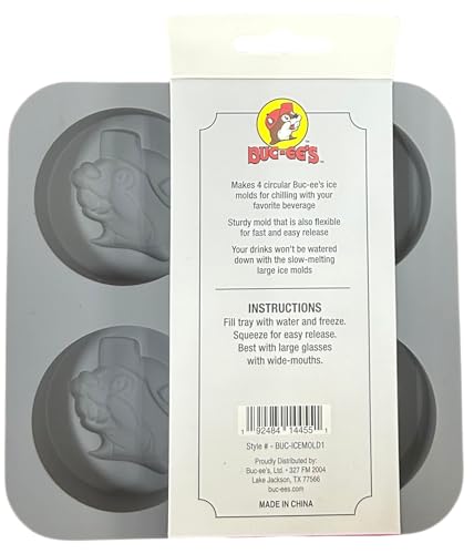 Molde de Hielo Buc-ee's Flexible de Silicona Gris miniatura 2
