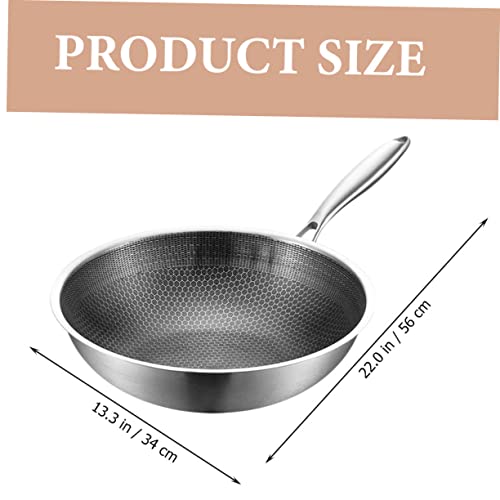 Wok de Acero Inoxidable Antiadherente con Mango Honeycomb miniatura 2