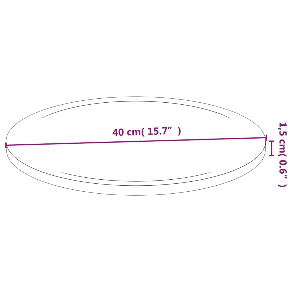 Genérico Tablas de Cortar 6 uds bambú Ø40x1,5 cm,Cocina y Comedor,Herramientas y Utensilios de Cocina,Tablas de cortar-352779