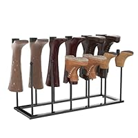 Xinng Metal Welly Boot Rack for 6 Pairs - Slim Shoe Rack Storage | Space-Saving for Cabinet, Hallway, Patio | Prevents Sagging & Keeps Boots Upright
