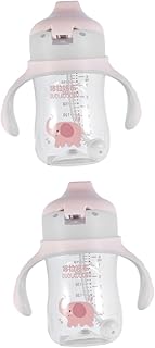 ibasenice Copo De Aprendizagem Para Bebês 2 Peças Copo Com Canudinho Infantil Copo De Palha Infantil Copo De Água Para Bebês Copo Para Beber Para Bebês Adorável Copo De Palha Para