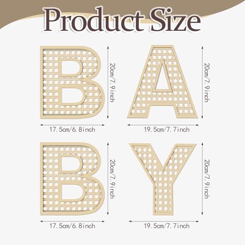 Baby-Letters-for-Baby-Shower-Wooden-Rattan-Letters-8-inch-4Pcs-for-Nursery-Wall-Decor-Large-Boho-Sign-Alphabet-Letter-for-Baby-Boy-Girl-Shower-Bedroom-Newborn-Birthday-Gift-Home-Decorations Baby Letters for Baby Shower Wooden Rattan Letters 8 inch 4Pcs for Nursery Wall Decor Large Boho Sign Alphabet Letter for Baby Boy Girl Shower Bedroom Newborn Birthday Gift Home Decorations