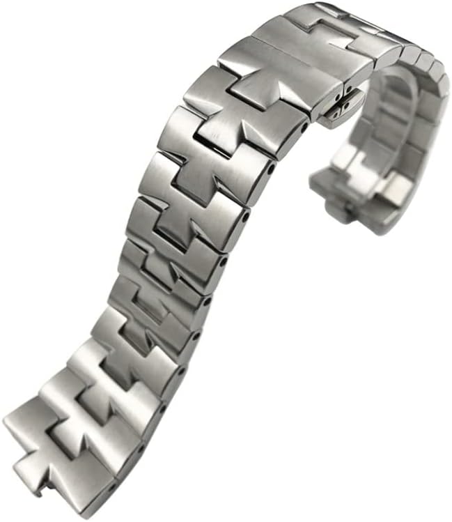 PRIFOFor VACHERON CONSTANTIN Strap Overseas Quick Release Connection Solid Stainless Steel Bracelet Watch Band (Color : Silver, Size : 24x8mm)