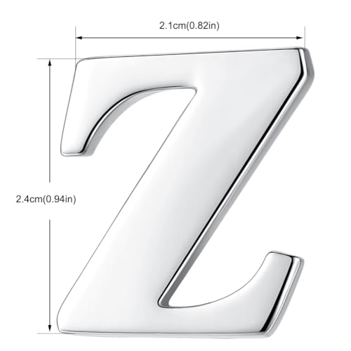 Image of HONEY BEAR Initial Alphabet Letter Lapel Pins Collar Badge Brooches for Mens /Womens Shirt Dress Decoration Silver