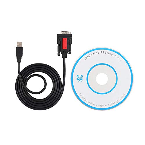 ASHATA USB to RS232 DB9 Serial Port Adapter Cable, USB to RS232 Serial Port Printer Connection USB to 232 9-pin Serial Port Male Connection Cable