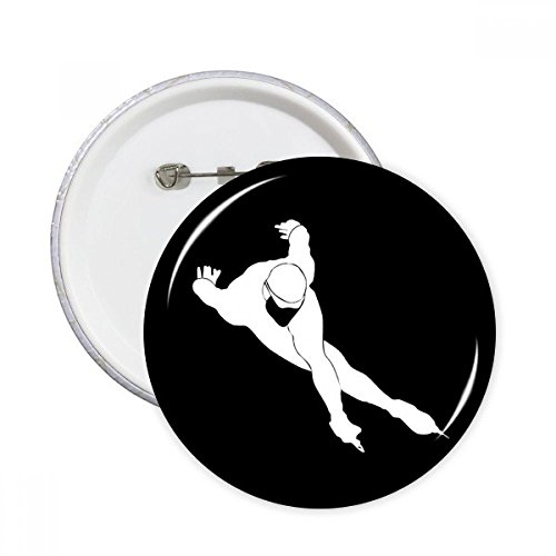Pins badge bouton décoration vêtement patinage noir cadeau DIYthinker 5pcs